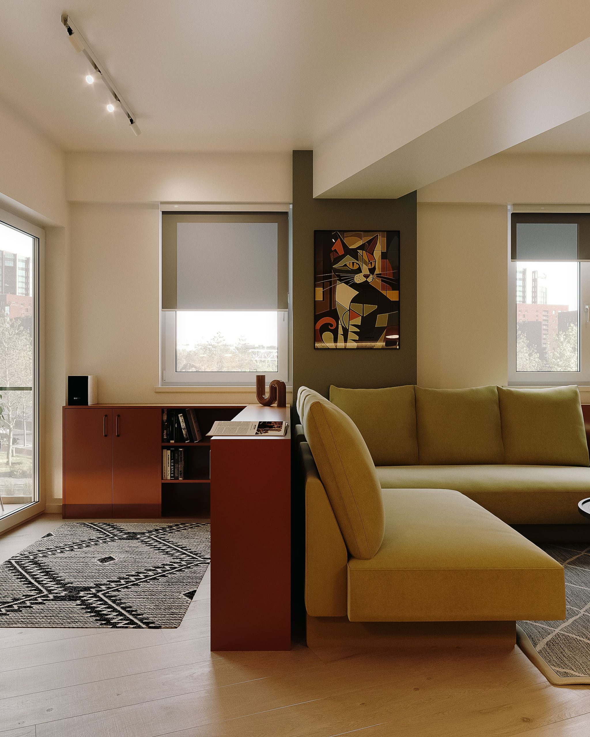 16.16-bookshelves & living room